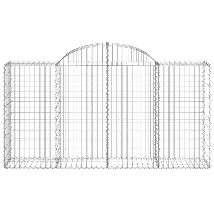 buede gabionkurve 4 stk. 200x50x100/120 cm galvaniseret jern