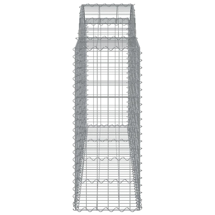 buede gabionkurve 10 stk. 200x50x100/120 cm galvaniseret jern