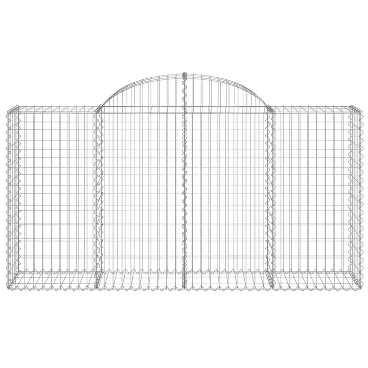 buede gabionkurve 11 stk. 200x50x100/120 cm galvaniseret jern