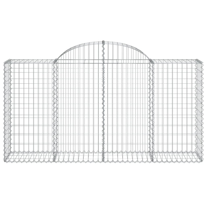 buede gabionkurve 12 stk. 200x50x100/120 cm galvaniseret jern