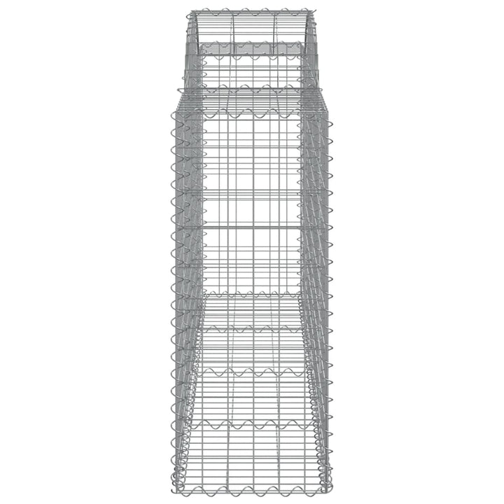 buede gabionkurve 15 stk. 200x50x100/120 cm galvaniseret jern