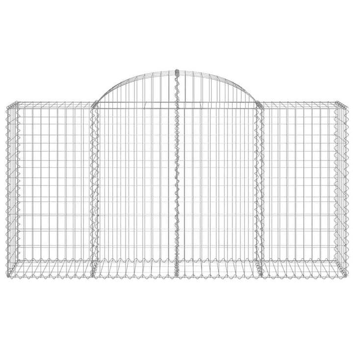 buede gabionkurve 18 stk. 200x50x100/120 cm galvaniseret jern