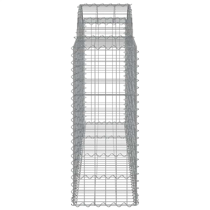 buede gabionkurve 18 stk. 200x50x100/120 cm galvaniseret jern