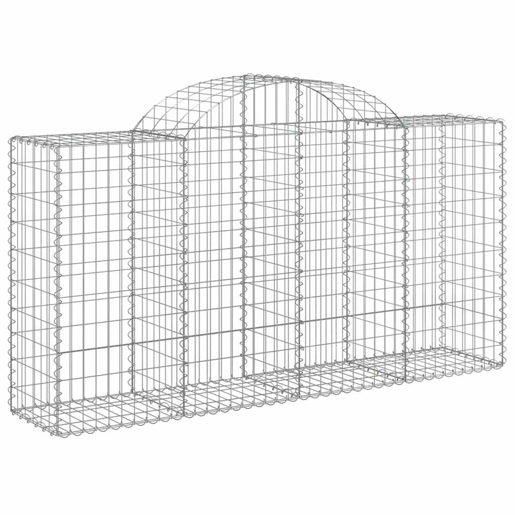 buede gabionkurve 40 stk. 200x50x100/120 cm galvaniseret jern
