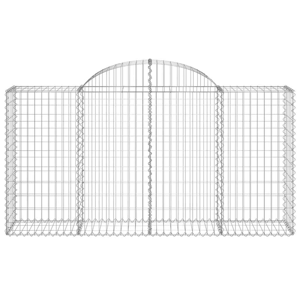 buede gabionkurve 40 stk. 200x50x100/120 cm galvaniseret jern