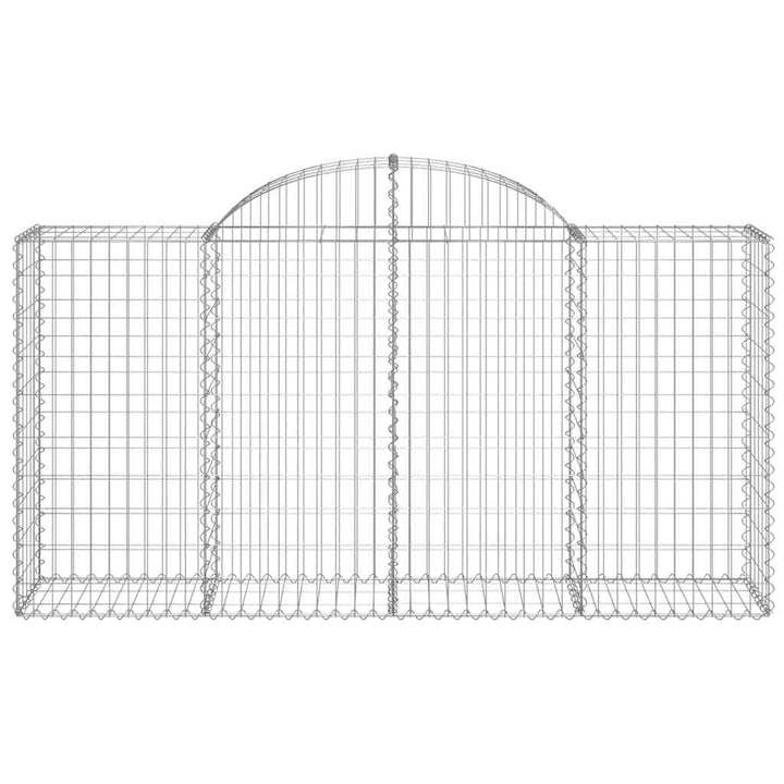 buede gabionkurve 40 stk. 200x50x100/120 cm galvaniseret jern