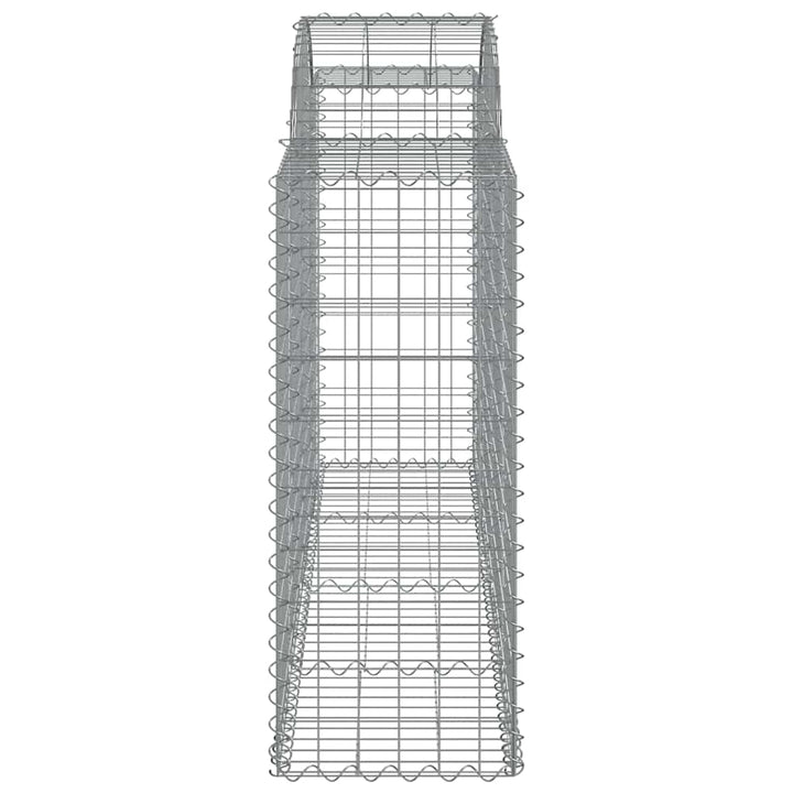 buede gabionkurve 40 stk. 200x50x100/120 cm galvaniseret jern