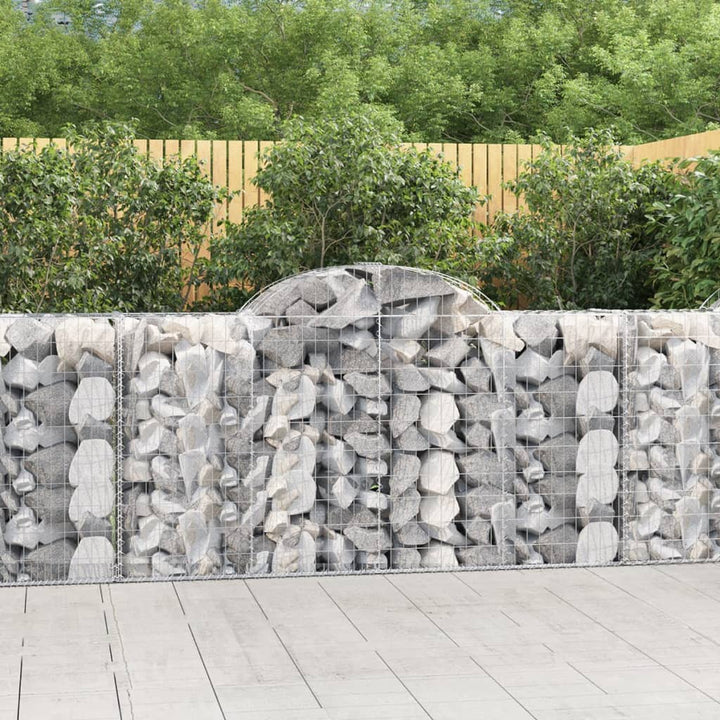 buede gabionkurve 40 stk. 200x50x100/120 cm galvaniseret jern