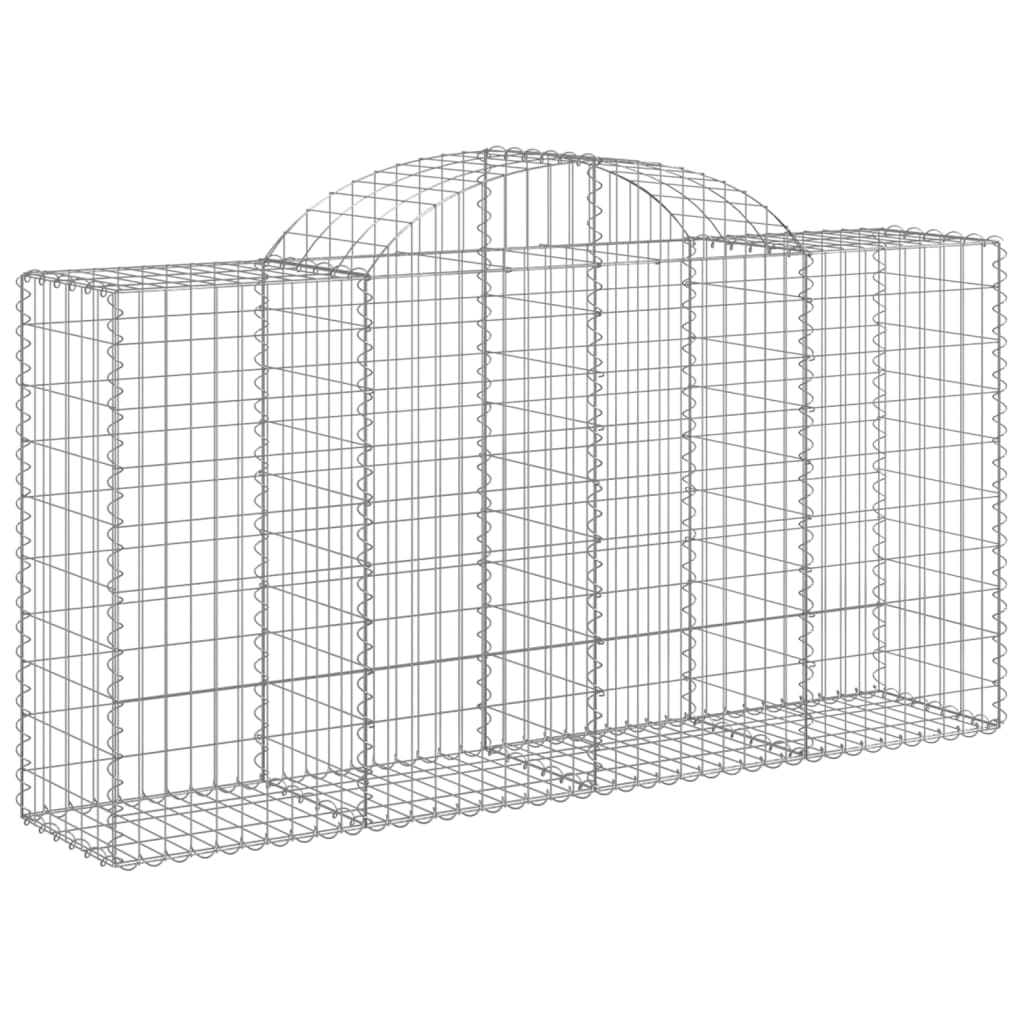buede gabionkurve 50 stk. 200x50x100/120 cm galvaniseret jern