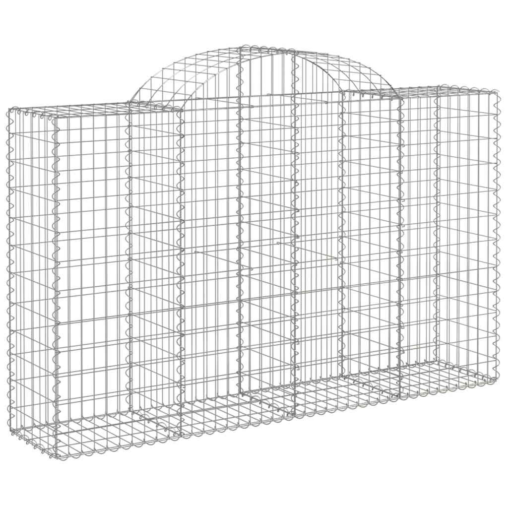 buede gabionkurve 3 stk. 200x50x120/140 cm galvaniseret jern