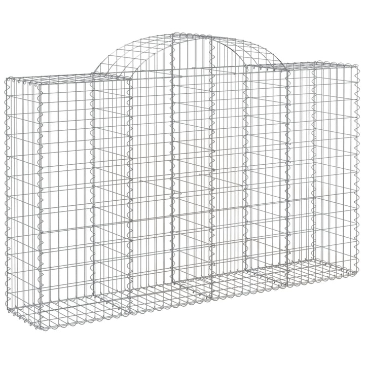 buede gabionkurve 3 stk. 200x50x120/140 cm galvaniseret jern