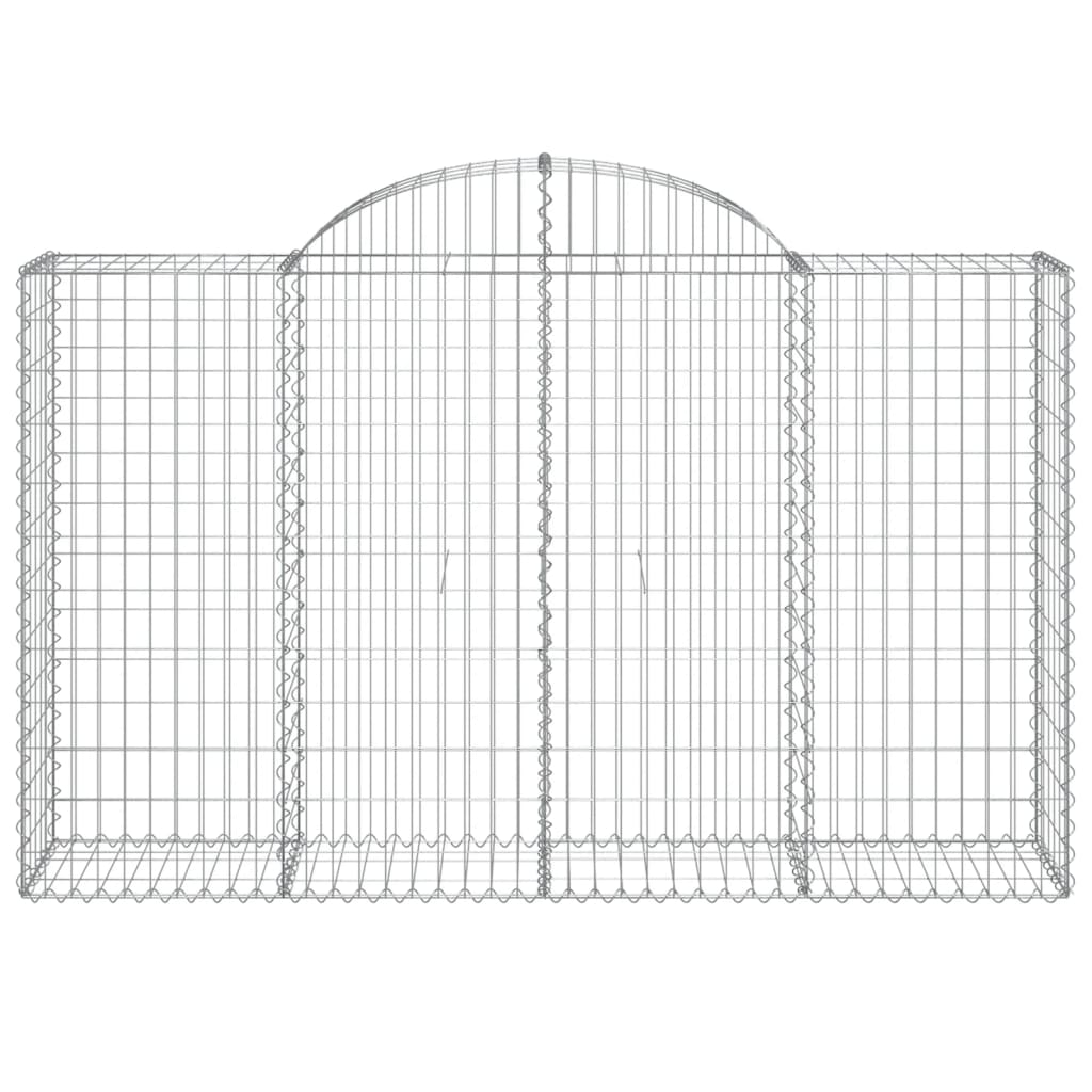 buede gabionkurve 3 stk. 200x50x120/140 cm galvaniseret jern