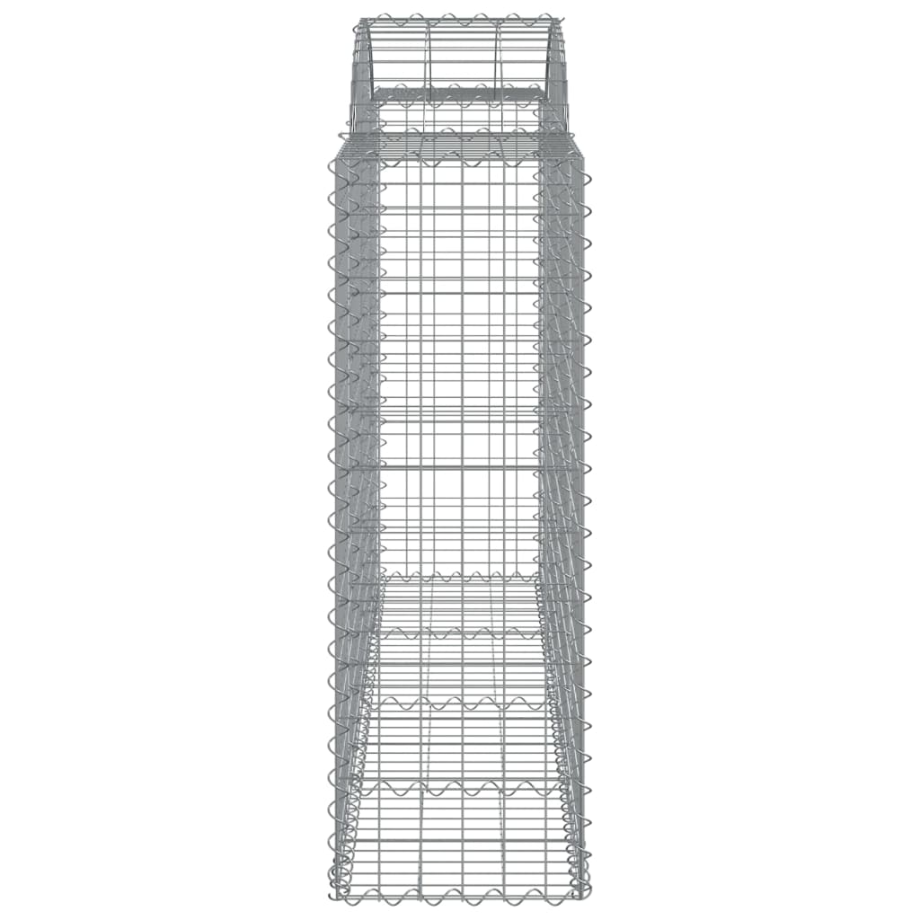buede gabionkurve 6 stk. 200x50x120/140 cm galvaniseret jern