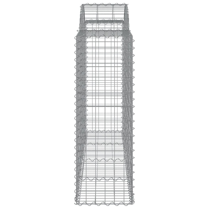 buede gabionkurve 9 stk. 200x50x120/140 cm galvaniseret jern