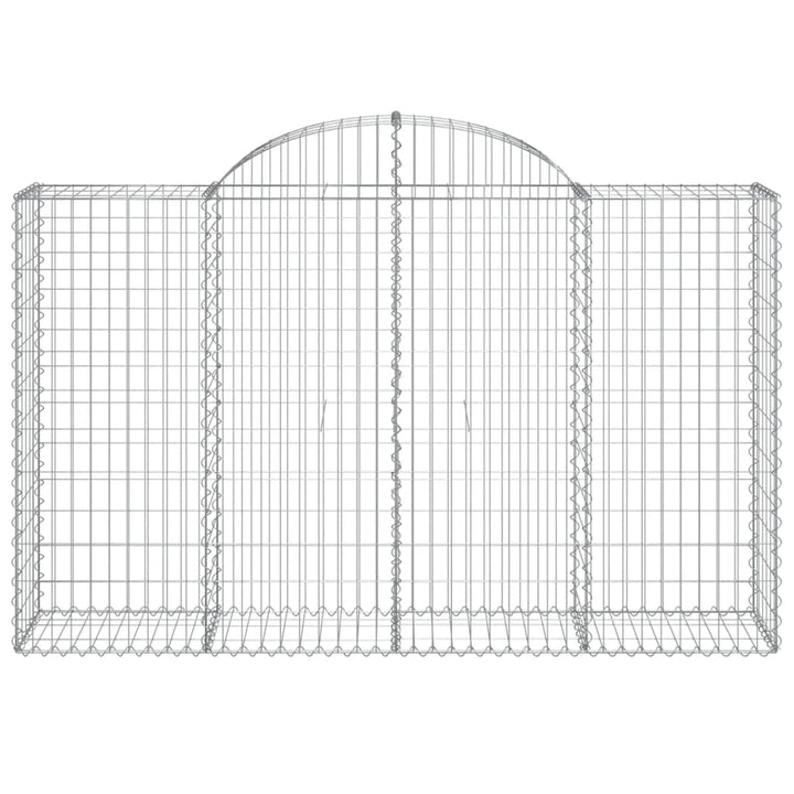 buede gabionkurve 12 stk. 200x50x120/140 cm galvaniseret jern