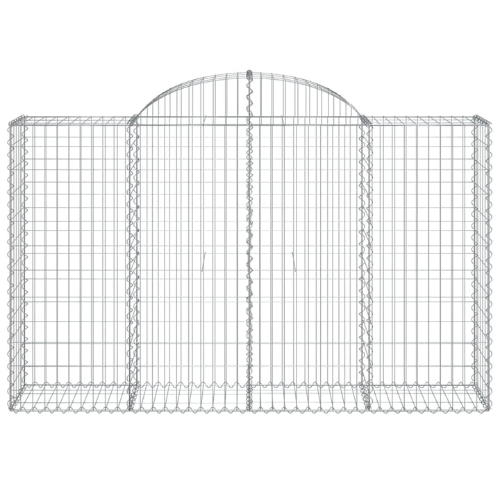 buede gabionkurve 13 stk. 200x50x120/140 cm galvaniseret jern
