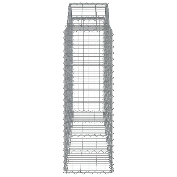 buede gabionkurve 13 stk. 200x50x120/140 cm galvaniseret jern