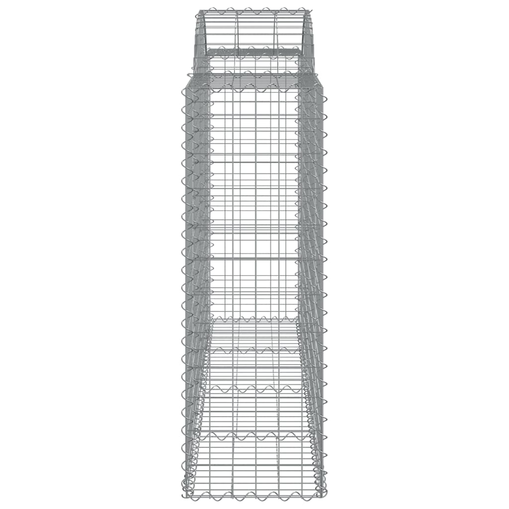 buede gabionkurve 18 stk. 200x50x120/140 cm galvaniseret jern