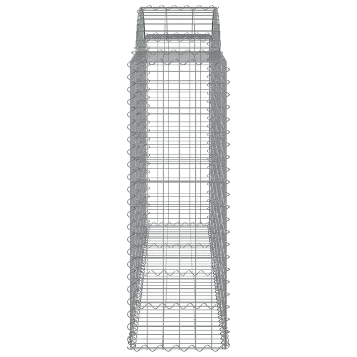 buede gabionkurve 18 stk. 200x50x120/140 cm galvaniseret jern