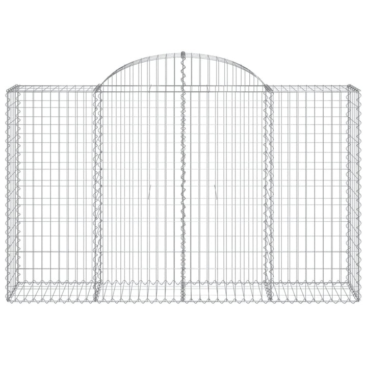 buede gabionkurve 20 stk. 200x50x120/140 cm galvaniseret jern