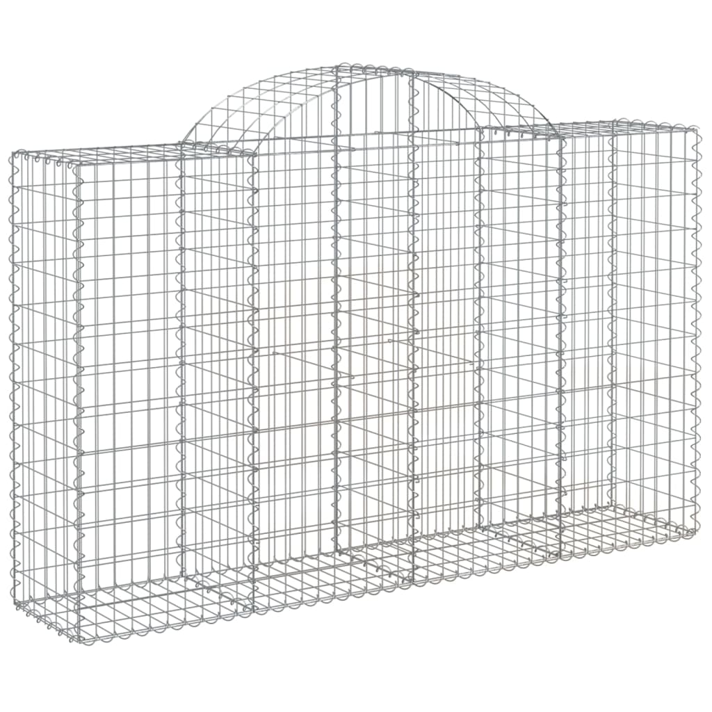 buede gabionkurve 25 stk. 200x50x120/140 cm galvaniseret jern