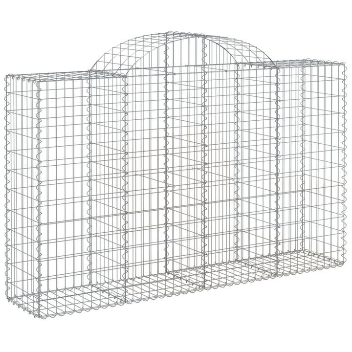 buede gabionkurve 25 stk. 200x50x120/140 cm galvaniseret jern
