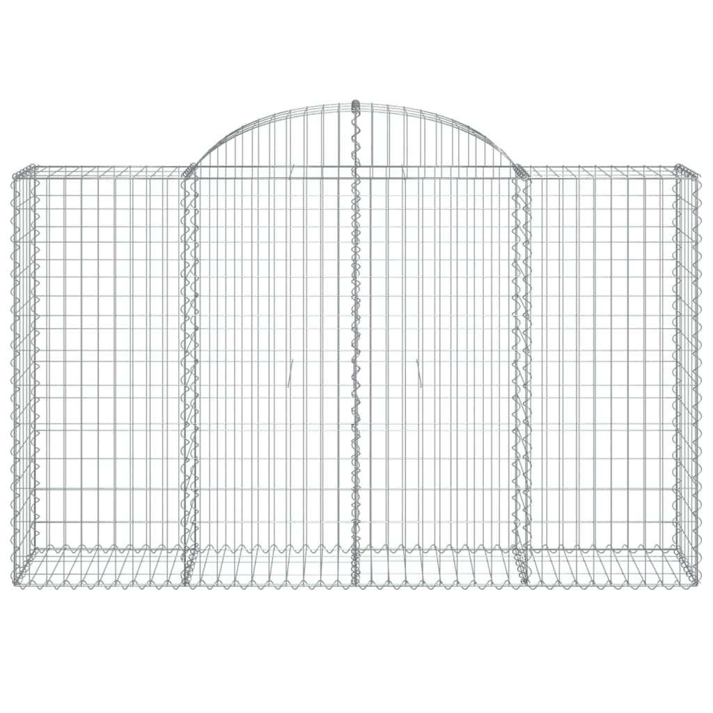 buede gabionkurve 25 stk. 200x50x120/140 cm galvaniseret jern