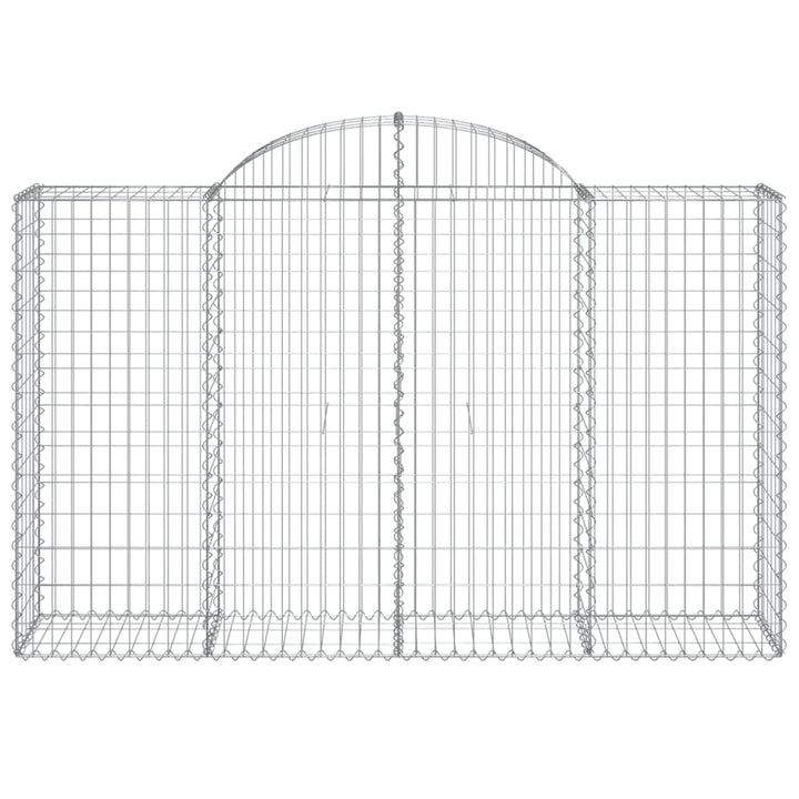 buede gabionkurve 30 stk. 200x50x120/140 cm galvaniseret jern