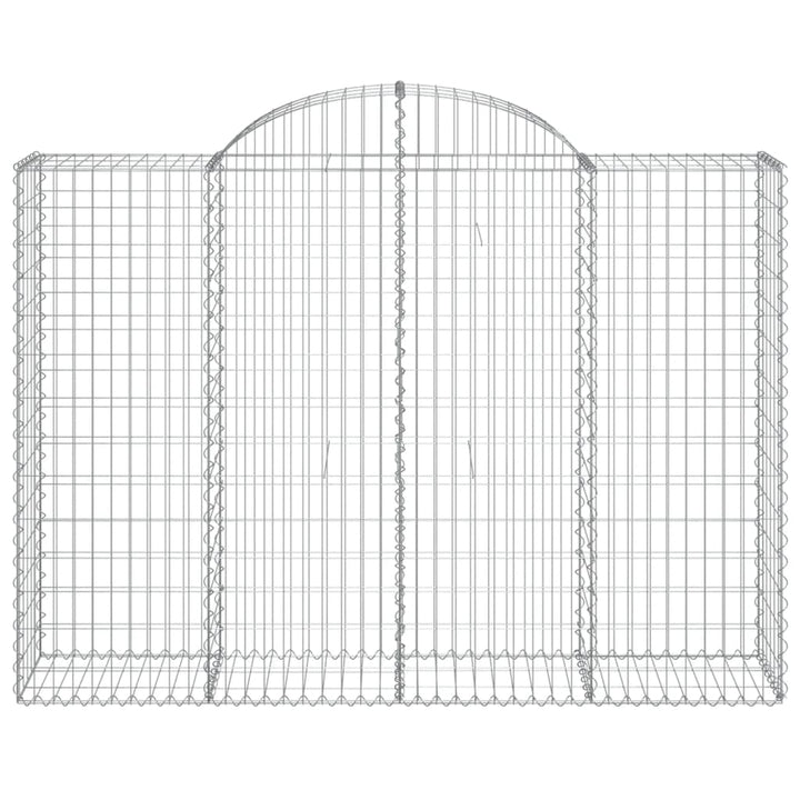 buede gabionkurve 2 stk. 200x50x140/160 cm galvaniseret jern