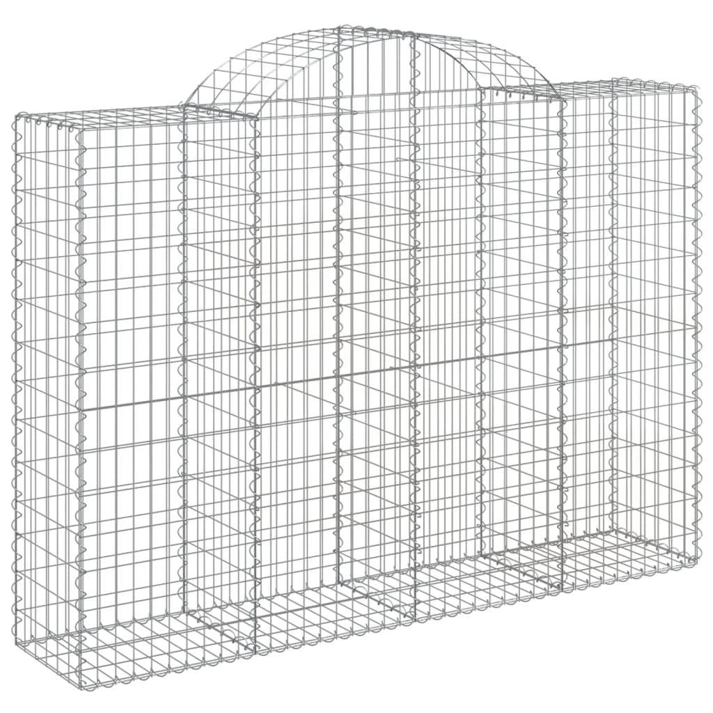 buede gabionkurve 3 stk. 200x50x140/160 cm galvaniseret jern