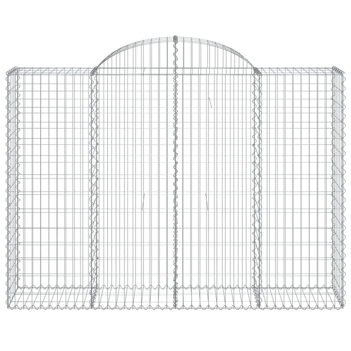 buede gabionkurve 3 stk. 200x50x140/160 cm galvaniseret jern