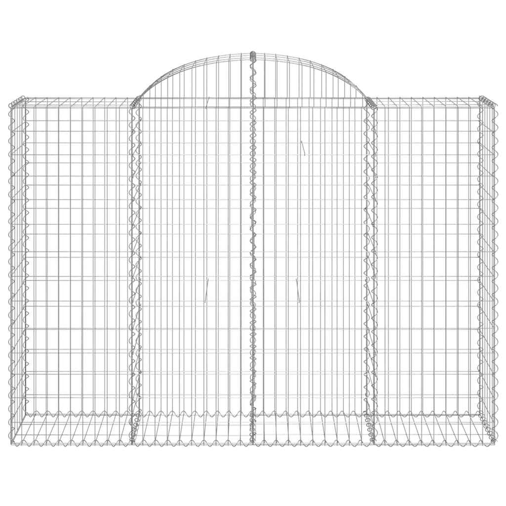 buede gabionkurve 5 stk. 200x50x140/160 cm galvaniseret jern
