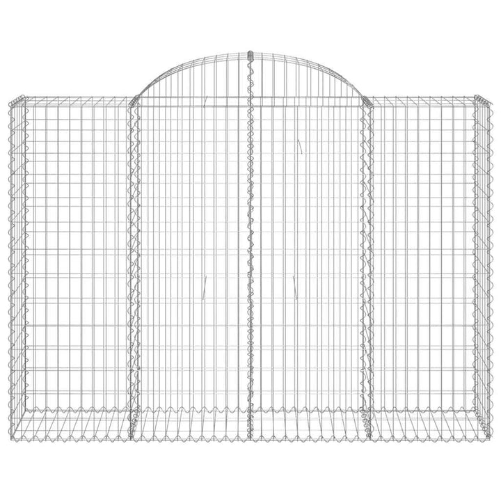 buede gabionkurve 5 stk. 200x50x140/160 cm galvaniseret jern