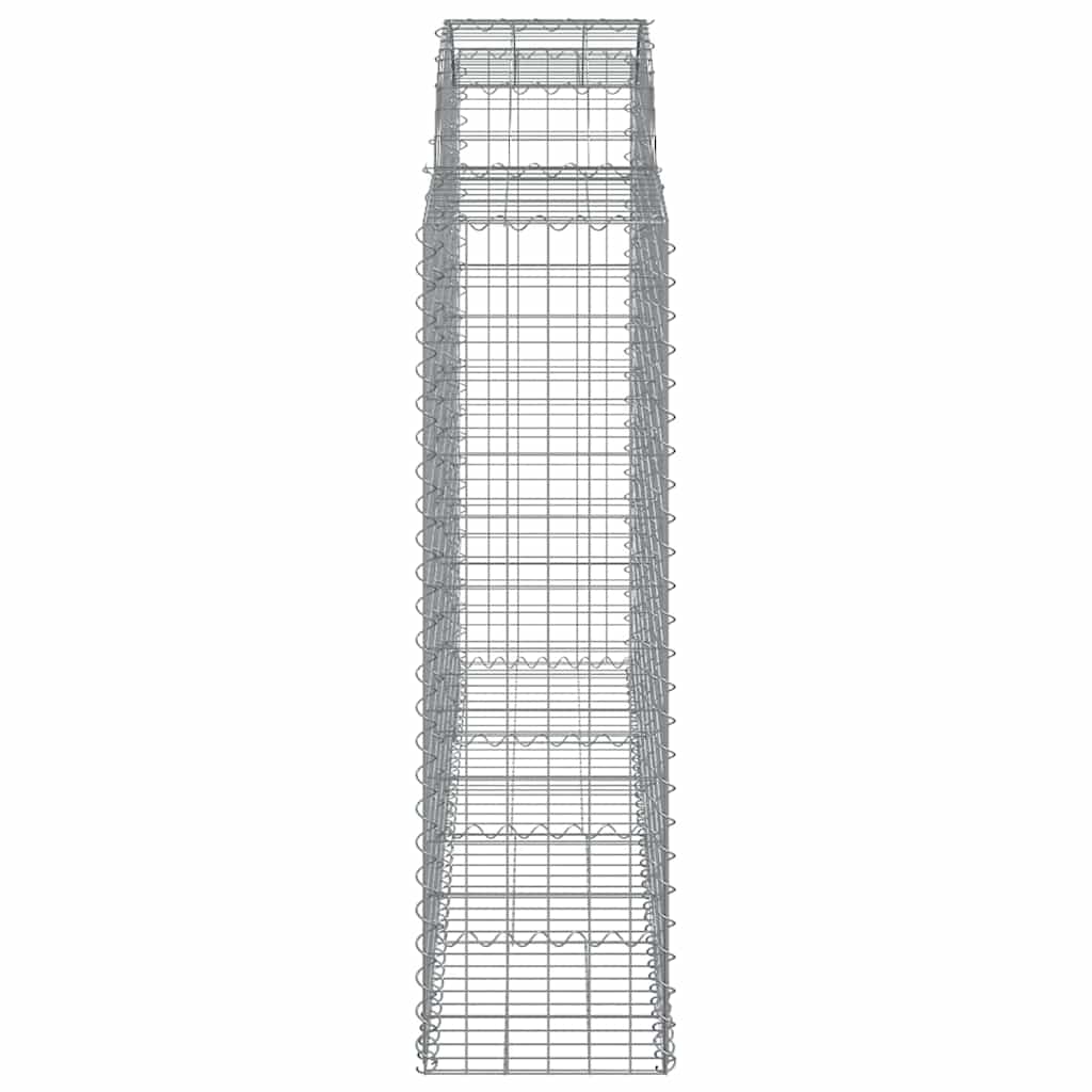buede gabionkurve 5 stk. 200x50x140/160 cm galvaniseret jern