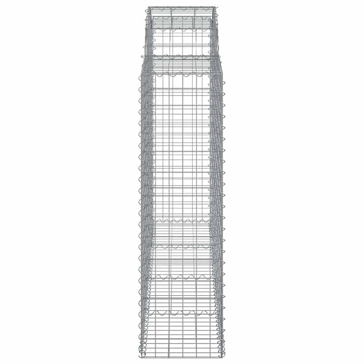 buede gabionkurve 5 stk. 200x50x140/160 cm galvaniseret jern
