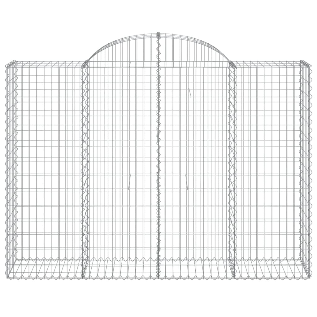 buede gabionkurve 6 stk. 200x50x140/160 cm galvaniseret jern