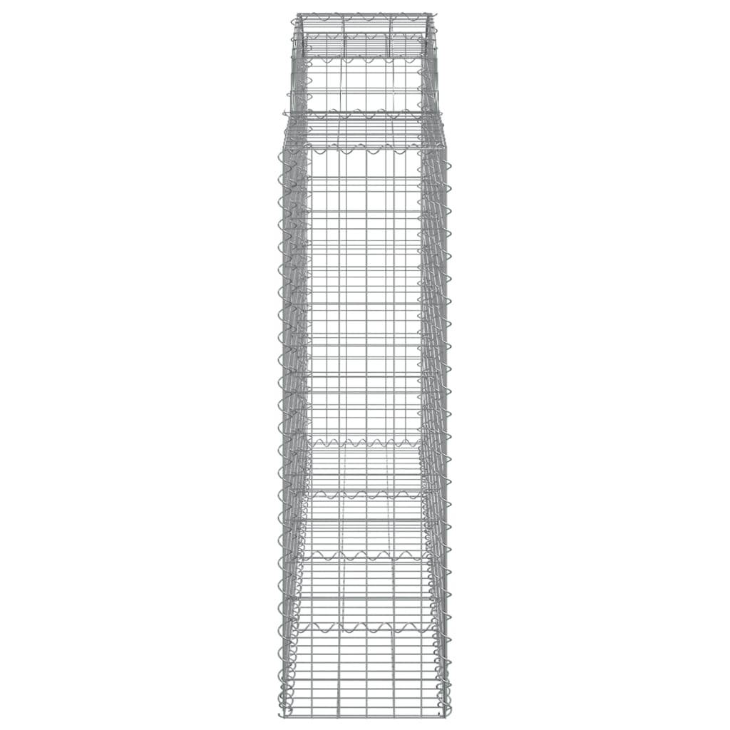 buede gabionkurve 6 stk. 200x50x140/160 cm galvaniseret jern