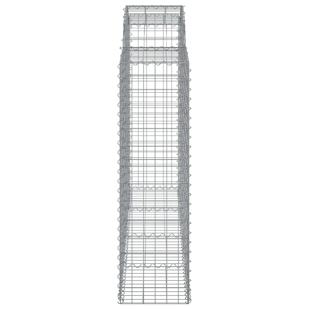 buede gabionkurve 8 stk. 200x50x140/160 cm galvaniseret jern