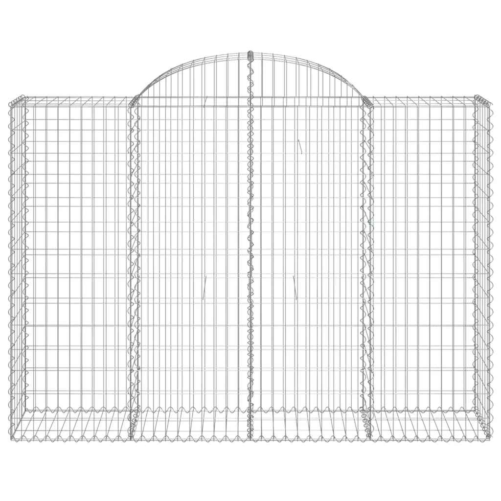 buede gabionkurve 10 stk. 200x50x140/160 cm galvaniseret jern