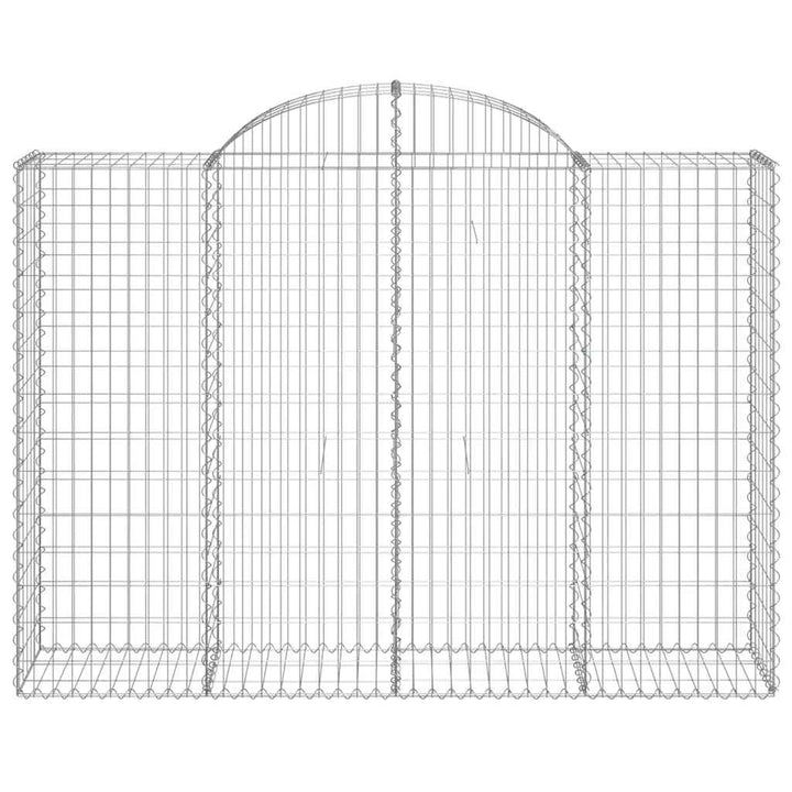 buede gabionkurve 10 stk. 200x50x140/160 cm galvaniseret jern
