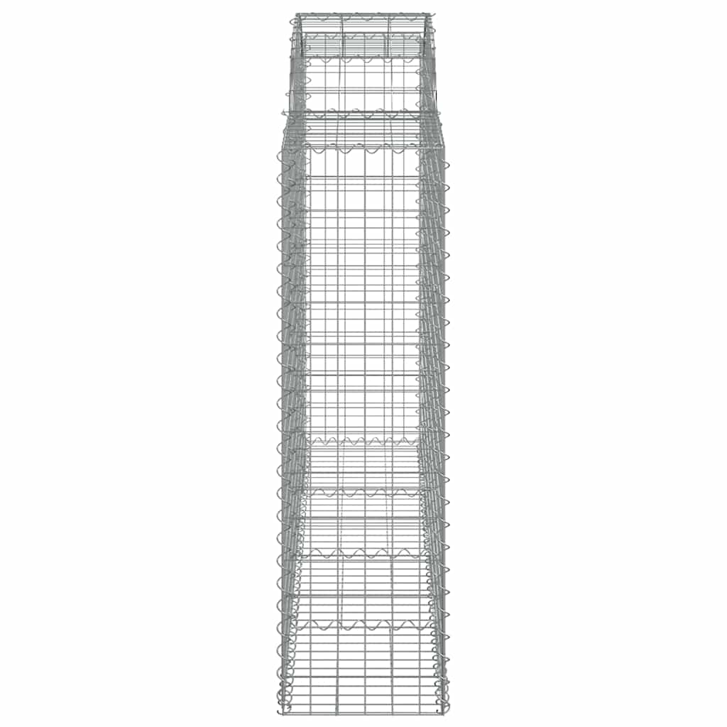 buede gabionkurve 10 stk. 200x50x140/160 cm galvaniseret jern