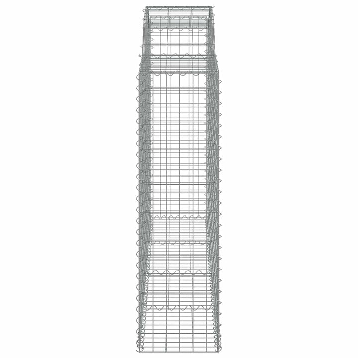 buede gabionkurve 10 stk. 200x50x140/160 cm galvaniseret jern