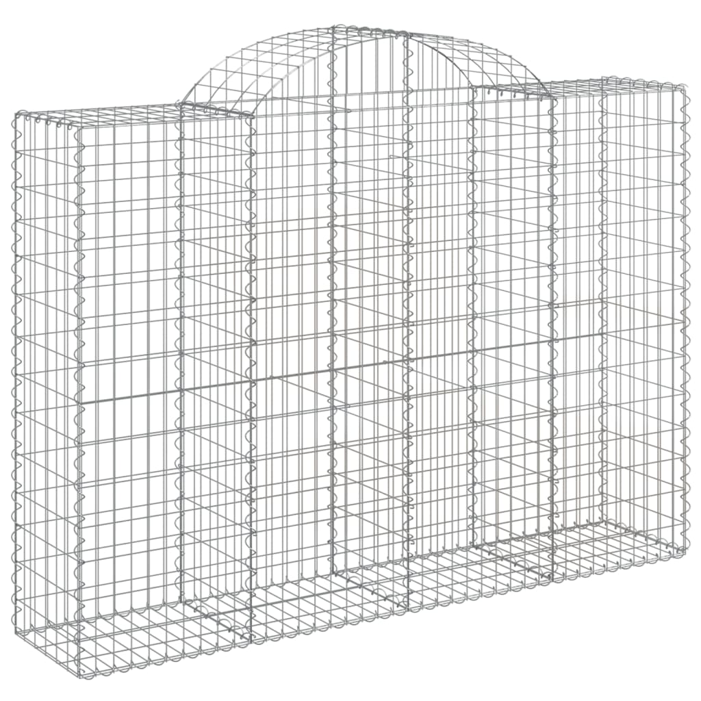 buede gabionkurve 11 stk. 200x50x140/160 cm galvaniseret jern