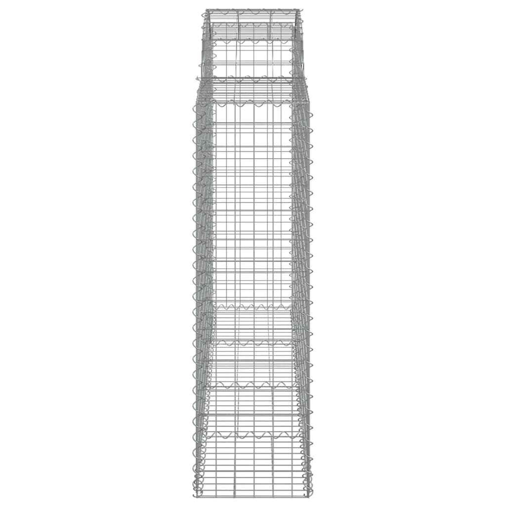 buede gabionkurve 11 stk. 200x50x140/160 cm galvaniseret jern