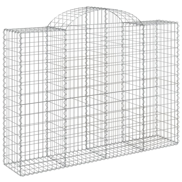 buede gabionkurve 12 stk. 200x50x140/160 cm galvaniseret jern