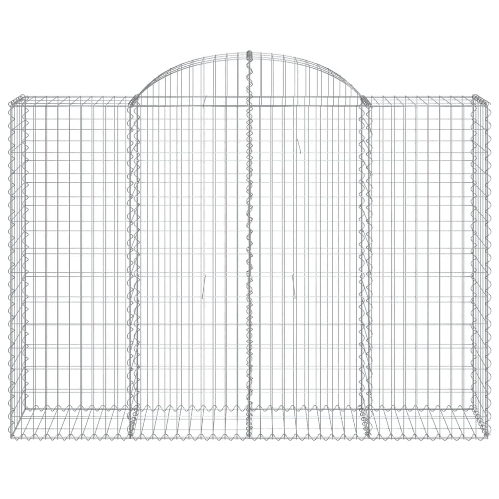 buede gabionkurve 13 stk. 200x50x140/160 cm galvaniseret jern