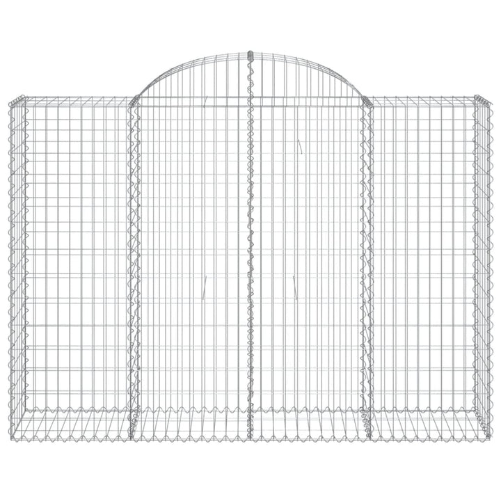 buede gabionkurve 13 stk. 200x50x140/160 cm galvaniseret jern