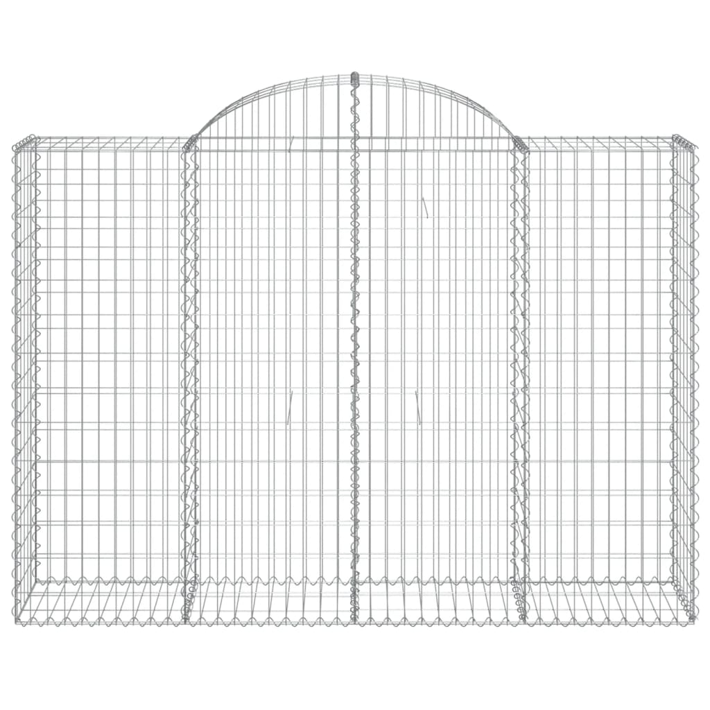 buede gabionkurve 14 stk. 200x50x140/160 cm galvaniseret jern