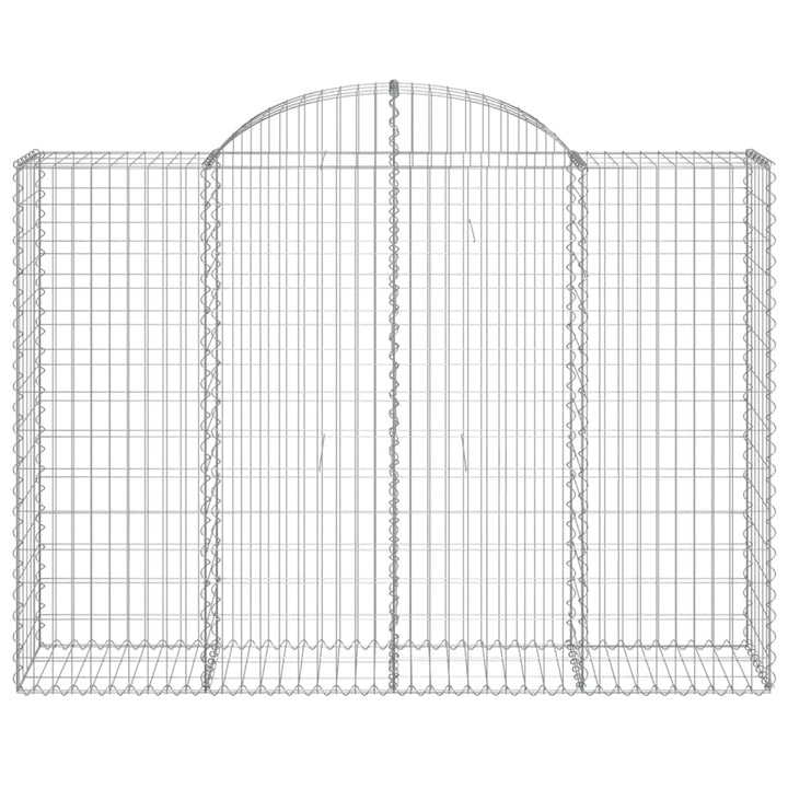 buede gabionkurve 18 stk. 200x50x140/160 cm galvaniseret jern