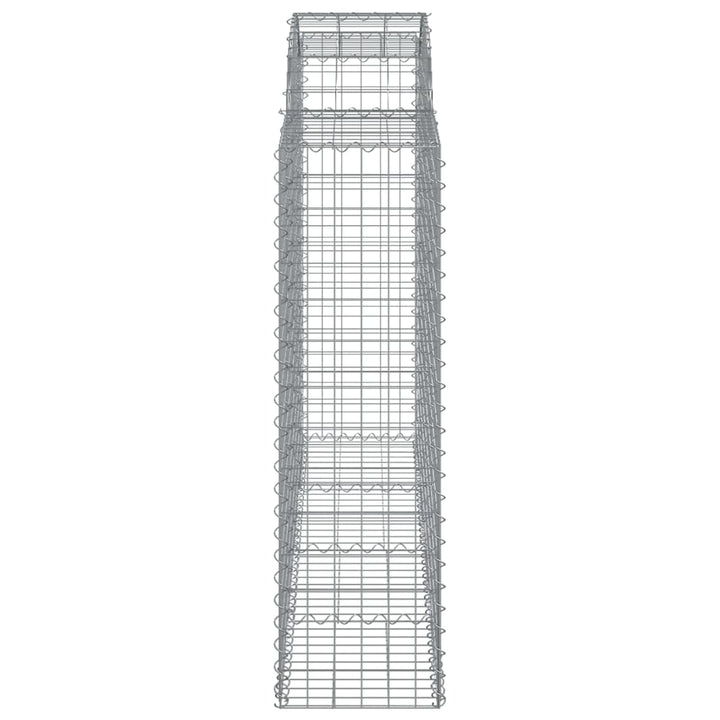 buede gabionkurve 20 stk. 200x50x140/160 cm galvaniseret jern